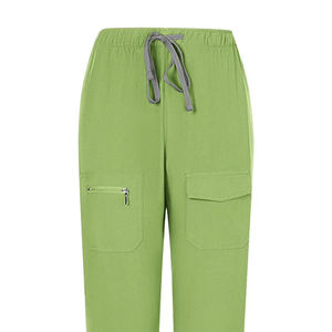 ชุดยูนิฟอร์มพยาบาลแบบใหม่ล่าสุด ไซส์ใหญ่ คอวี สีเขียว แขนครึ่งตัว เป็นมิตรกับสิ่งแวดล้อม ป้องกันแบคทีเรีย - Product Image 3