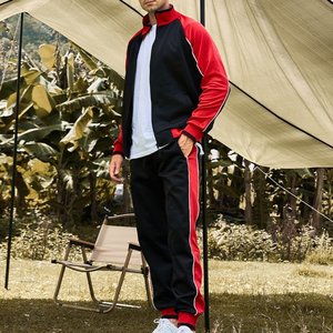 Mens 2 Piece Outfit Plain Tracksuit <b>Set</b> Zip Up Hoodies Sweatshirt <b>Lounge</b> Pants with Pockets Casual Loose Sweatsuit Casual - Product Image 3