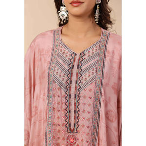 Ensemble Kaftan et pantalon Noori Hana pour femme, motif fleur de pêcher - Tenue 3 pièces - Product Image 2