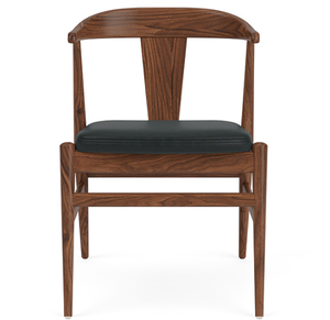 Silla de comedor nórdica moderna con tapicería y marco de madera para interiores y exteriores de comedor sofisticados - Product Image 2