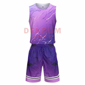 Uniforme de basketball personnalisé pour hommes, respirant, grande taille, séchage rapide, couleur personnalisée, 100 % polyester, impression de logo dernière génération, faible MOQ - Product Image 2