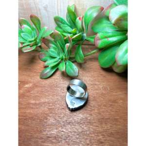 Zachariah David Blue Bird Turquoise Stainless Steel <b>Adjustable</b> <b>Ring</b> Featuring Inlay Setting Bezel Technology Gift for Any - Product Image 4