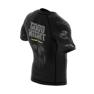 Chemises de gymnastique de compression à manches courtes Logo personnalisé BJJ Rash Guard MMA Rash Guard pour hommes sublimé avec conception imprimée personnalisée - Product Image 3