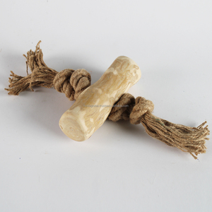 Jouet pour chien en bois de café naturel, vente en gros, en vrac, provenant d'un fournisseur d'usine du Vietnam, OEM ODM, corde résistante pour mâcher et jouer en duo - Product Image 4