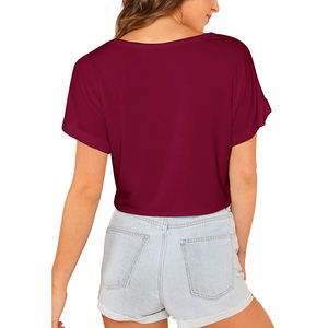 Nueva Llegada 2026, Camisetas Cortas para Mujer, de Secado Rápido, Cuello Redondo, Manga Corta, Color Sólido, Transpirables - Product Image 4