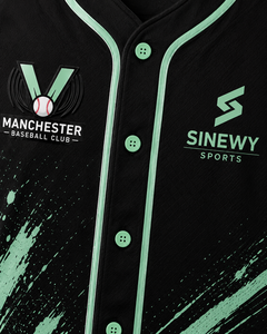 เสื้อเบสบอลชาย SINEWY SPORTS แบบสวม กระดุมหน้า แขนสั้น ผ้าโพลีเอสเตอร์ ระบายเหงื่อได้ดี มีไซส์ใหญ่ - Product Image 4