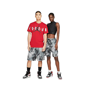 Jordan Jumpman Allover Printed Knit <b>Mens</b> Active <b>Shorts</b> Color: Grey/<b>White</b> 100% Authentic - Product Image 1