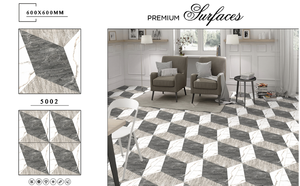 Carreaux 3D 600x600mm Carreaux de sol solides polis Carreaux émaillés modernes pour chambre appartement maison centre commercial hôtel - Product Image 5