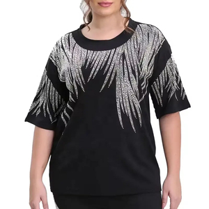 Chándales elegantes con diamantes de imitación para mujer, venta al por mayor, conjunto de Jogger de nuevo diseño, ropa de calle, conjunto informal de dos piezas - Product Image 3