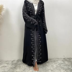 Thobe / Thawb 2 pièces modeste mode femmes ensemble à manches longues vêtements femmes musulmanes Abaya turquie dernière robe de dubaï - Product Image 3