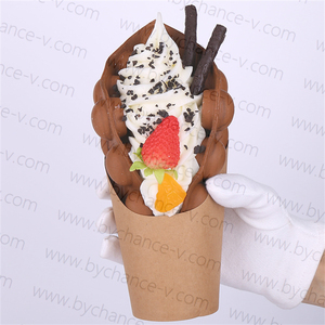 Accesorios de merchandising visual, modelos de cono de helado de gofre de burbujas artificiales <span class=keywords><strong>para</strong></span> tienda de postres, panadería, tienda, decoración de ventanas, exhibición - Product Image 2