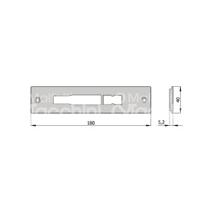 PLACA CONTRACTORA PLANA en nylon para cerraduras serie: 11140 - 11145 - 11170 - 11175 1408 - 1409 1418-1508 1940-1945- - Product Image 1