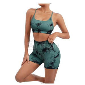 Conjunto de Top y pantalones cortos de Yoga para mujer, ropa de Fitness para gimnasio, Top y pantalones cortos de Yoga para mujer, proveedor mayorista - Product Image 1
