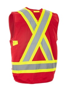 Gilet réfléchissant néon pour la sécurité routière et industrielle gilet de travail réfléchissant avec poches unisexe salut vis gear fabriqué au Pakistan. - Product Image 2