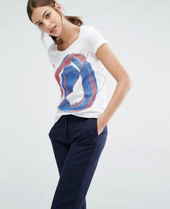 Venta al por mayor OEM logotipo personalizado casual verano gimnasio fitness ropa deportiva mujeres crop top personalizado acanalado yoga camiseta - Product Image 4