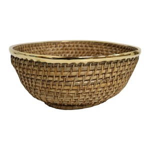ตะกร้าหวายขอบทองเหลืองทำด้วยมือเป็นมิตรต่อสิ่งแวดล้อมผลิตในเวียดนาม - Product Image 6