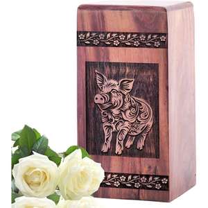 Urna de madera biodegradable personalizada para adultos Caja de cenizas grabada personalizada Servicio conmemorativo de cremación de madera - Product Image 4