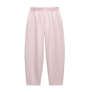 Vente à l'exportation Jogger rose clair pour femmes Pantalon doux et confortable pour la journée disponible à un prix abordable - Product Image 1
