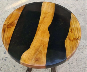 Mesa de Comedor Redonda de Diseño Artístico en Resina Hecha a Mano, Moderna y de Lujo, Impermeable, para Sala de Estar, Bodas, Aniversarios, Celebraciones de Diwali - Product Image 3