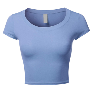 เสื้อครอปลำลองคุณภาพสูงสำหรับผู้หญิงวัสดุทนทานออกแบบโลโก้/สีป้องกันริ้วรอย - Product Image 1