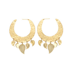 ต่างหูชุบทองทองเหลืองชุบทองทำมือสวยงามไม่เหมือนใครทันสมัยไม่เหมือนใคร - Product Image 1