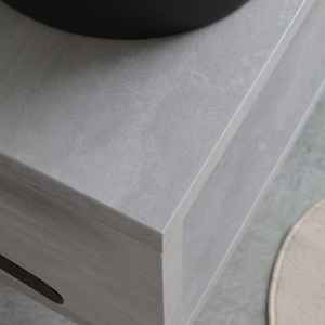 Meuble de salle de bain mural KOS 80CM avec lavabo intégré en noir mat, élégant et idéal pour les petits espaces - Product Image 5