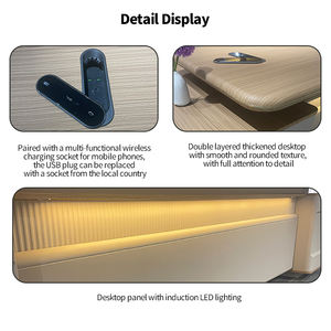 Venta directa de fábrica y venta al por mayor de lujosos escritorios de oficina de jefe de madera modernos y diseño de escritorios de oficina de gerente - Product Image 4