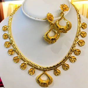 ชุดเครื่องประดับแฟชั่นเลียนแบบดูไบวินเทจต่างหูหวีกำไลเข็มกลัดทองแดงเพชรอเมริกันสำหรับเป็นของขวัญสหรัฐอเมริกา - Product Image 1