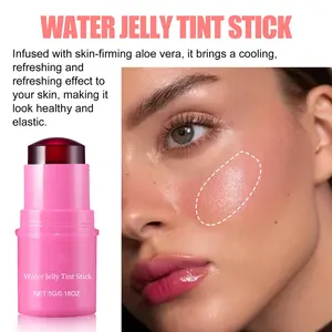 Vente chaude sans cruauté pour les lèvres et les joues Vegan Berry Natural 4 Colors Water Jelly Tint Stick