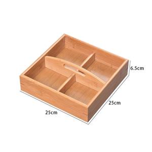 Boîte de rangement pour fruits secs et noix en bois avec compartiments, logo personnalisé, sans couvercle, emballage alimentaire en gros - Product Image 5