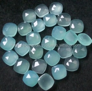 14mm Naturel Aqua Calcédoine Coussin Rose Cut Calibré Cabochons Pierres Du Fabricant au Meilleur Prix D'usine Alibaba Inde - Product Image 1