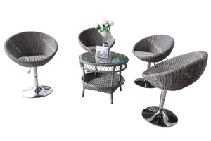 Juego de comedor de ratán polivinílico de diseño moderno para uso en exteriores, mejora la decoración del comedor para el hogar, Hotel, granja, Villa, muebles para el hogar - Product Image 5