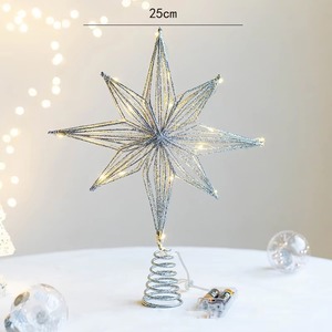 Adorno colgante de árbol de Navidad de hierro y Metal con forma de estrella brillante de alta calidad de la India a precio razonable regalos de inauguración de la casa - Product Image 3