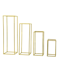 Vente chaude 20/25/30/35cm centres de table en or support de fleurs de table de mariage support de pièce maîtresse en métal pour décor de table de mariage