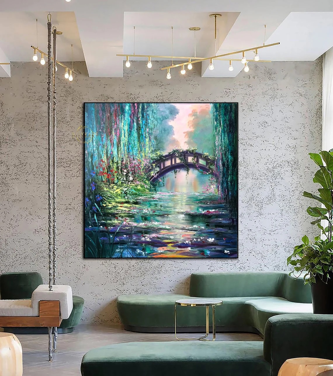 五つ葉　クロード・モネ、Monet 【コンタリーニ宮】、新品高級額・額装付 sinw2723.jpg