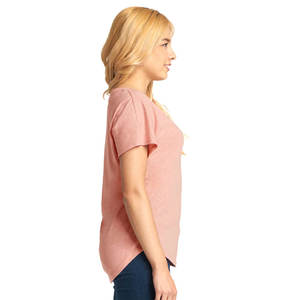 T-shirt pour femmes, manches raglan, t-shirt extensible, coupe ample, coton uni - Product Image 3