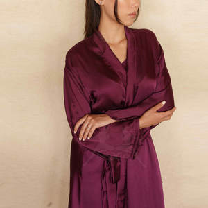 Batas de seda para mujer con diseño elegante, Batas de seda para mujer con Moq bajo, Batas de seda para mujer con logotipo personalizado - Product Image 5