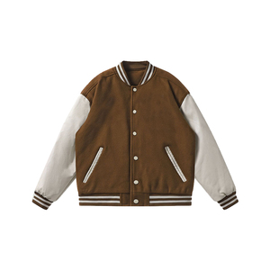 Veste de baseball universitaire unisexe en coton de qualité supérieure, style décontracté avec logo personnalisé imprimé sur le devant, tissu en toile - Product Image 5