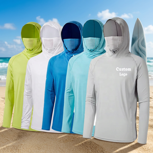 Unisex UV Protection Plus Size Printed Long Sleeve <b>Hoodie</b> <b>Lightweight</b> Breathable Quick Dry Polyester Pullover Top for Fishing - Product Image 2