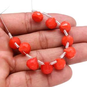 ลูกปัด Briolette ควอตซ์แบบหลวมเกรด AAA เพชรทรงหัวหอมขนาดไมโคร6คู่สำหรับการทำเครื่องประดับ - Product Image 3