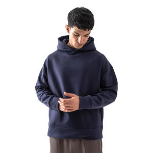 Sudaderas con capucha de invierno con cremallera para hombre de alta calidad, logotipo personalizado, Sudadera con capucha de algodón transpirable de lana pesada en blanco - Product Image 4
