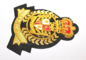 Parches bordados a mano Diy con borde brillante, vendaje tejido, logotipo de bajo precio, adhesivo de tela de sarga grande, borde Merrow - Product Image 3