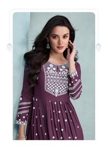 Viscosa de rayón de última tendencia con bordado Kurti pantalón fabricante y proveedor de la India a la tasa más baja - Product Image 2