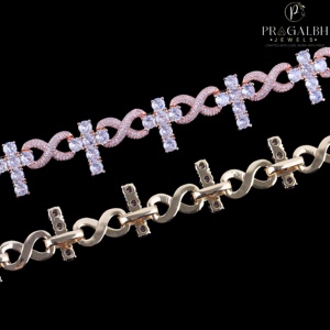 สร้อยคอโซ่ประดับเพชรโมอิส925สเตอร์ลิงเงินสไตล์คิวบาพร้อมจี้ไม้กางเขนเพชรโมอิสซาไนต์แบบบาแก็ต - Product Image 6