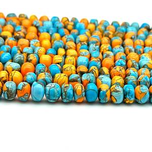 Collier en perles de cuivre turquoise Ocean Fusion Oyster, pierres précieuses hybrides naturelles pour bijoux artistiques et style bohème distinctif - Product Image 4