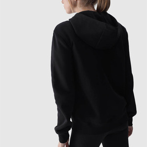 Único último diseño negro cremallera para mujer clásico gota hombro Sudadera con capucha antiarrugas y transpirable sudaderas con capucha en blanco para mujer - Product Image 1