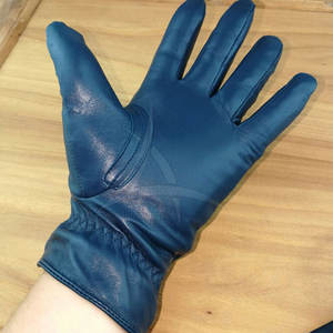 Gants en cuir décontractés pour hommes, écran tactile, respirants, doublure en laine écologique, hiver, pour la conduite, en plein air - Product Image 5