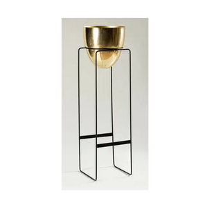 Jardinière en métal support pour plante en métal pot de plante en or jardinières galvanisées fabricant indien de jardin fabriqué à la main sur mesure - Product Image 4