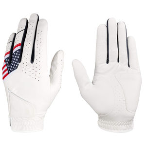 Guante de golf transpirable de cuero suave a todo color de piel de oveja, guantes de golf deportivos con logotipo personalizado, guantes de golf para todo tipo de clima - Product Image 3