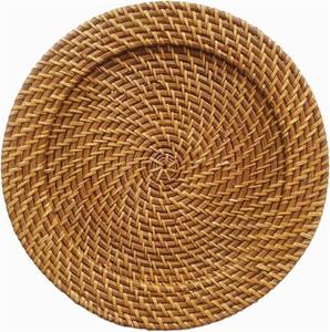 แผ่นรองจานไม้ไผ่ธรรมชาติขนาดเส้นผ่าศูนย์กลาง300มม. ที่ชาร์จ Ronnatural หรูหราลายดอกไม้ - Product Image 1